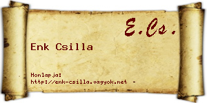 Enk Csilla névjegykártya